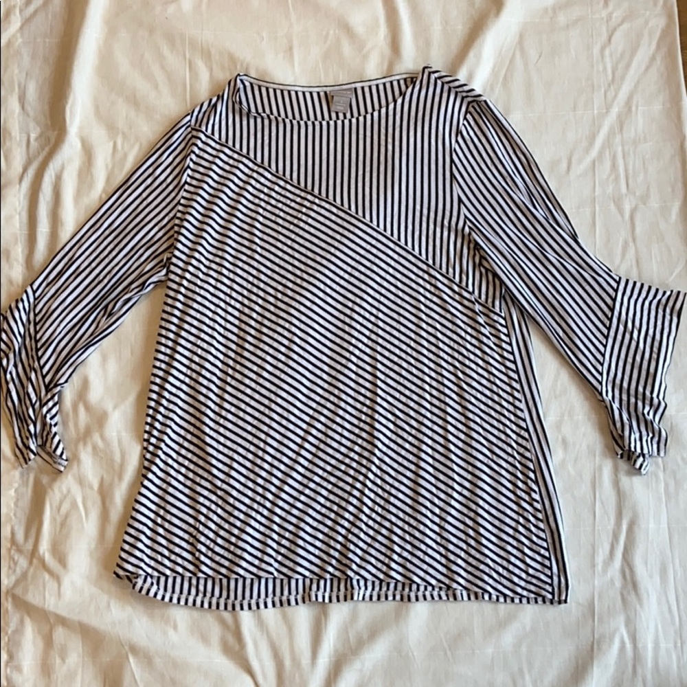 (Women’s XL) Striped Tunic Top
